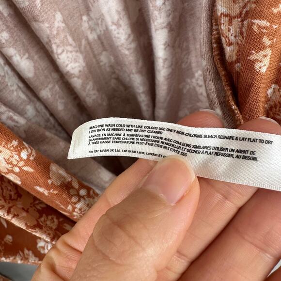 Free People Orange & White Spring Combo Turnt Bodysuit - Picture 10 of 11